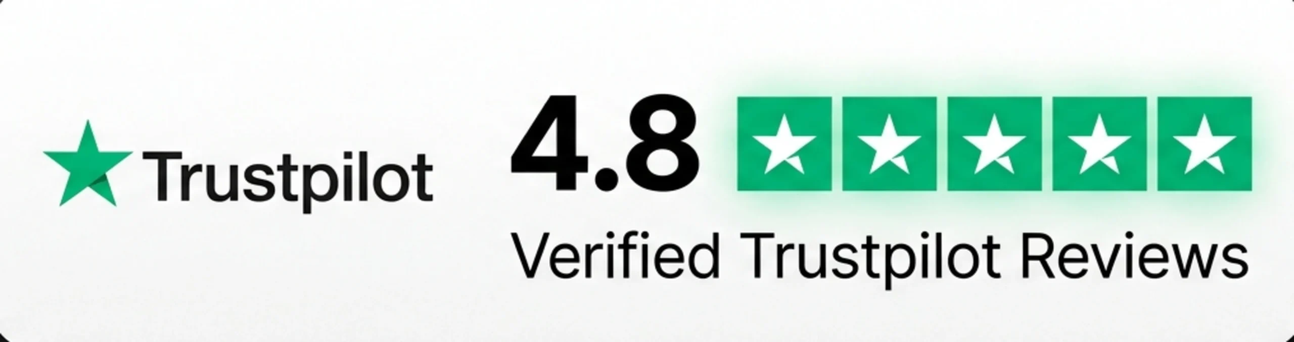 Trustpilot badge showing a 4.8-star rating from verified customer reviews for Lumitero Firewand.